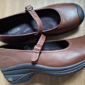 Women's Keen Utility PTC Mary Jane leather brown work shoe size 10 (40.5 EU)